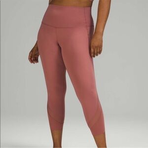 Lululemon Wunder Under Crop HR Roll Down Scallop Luxtreme